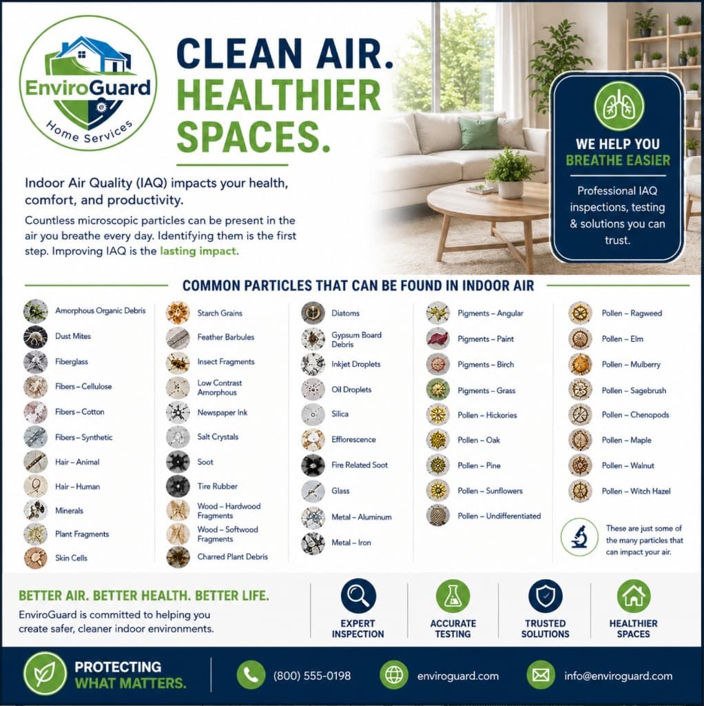 Common Particles That Can Be Found in Indoor Air - EnviroGuard IAQ Testing